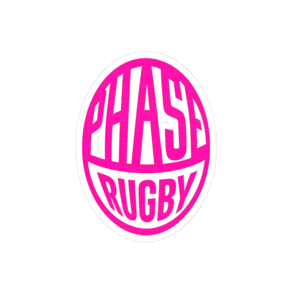 Bold Pink Rugby Stickers | Sporty Decor, Laptop Stickers, Gift for Rugby Fans, Custom Stickers, Outdoor Gear