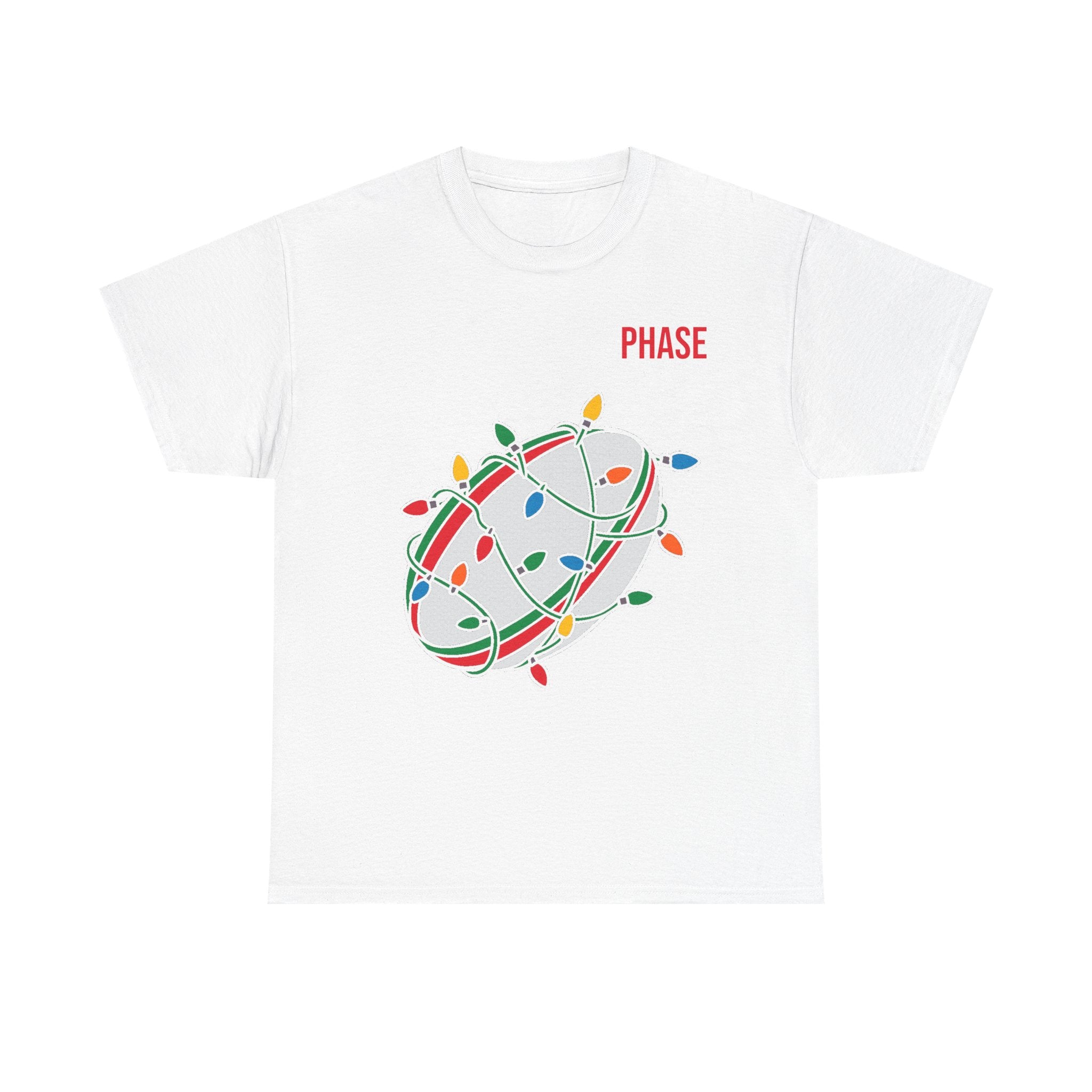Phase Rugby Ball Tee — Christmas Lights Holiday Sports T-Shirt