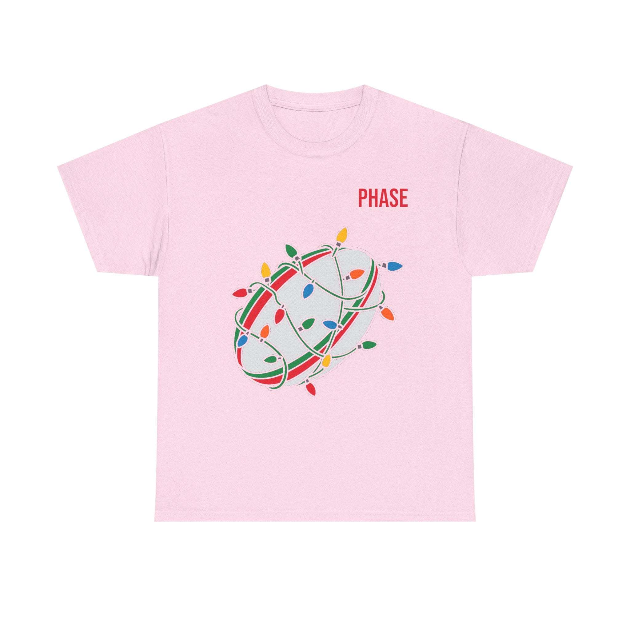 Phase Rugby Ball Tee — Christmas Lights Holiday Sports T-Shirt